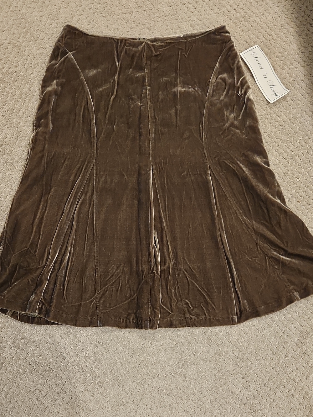 NEW Provence D'amour Velvet A-Line Skirt Sz 8